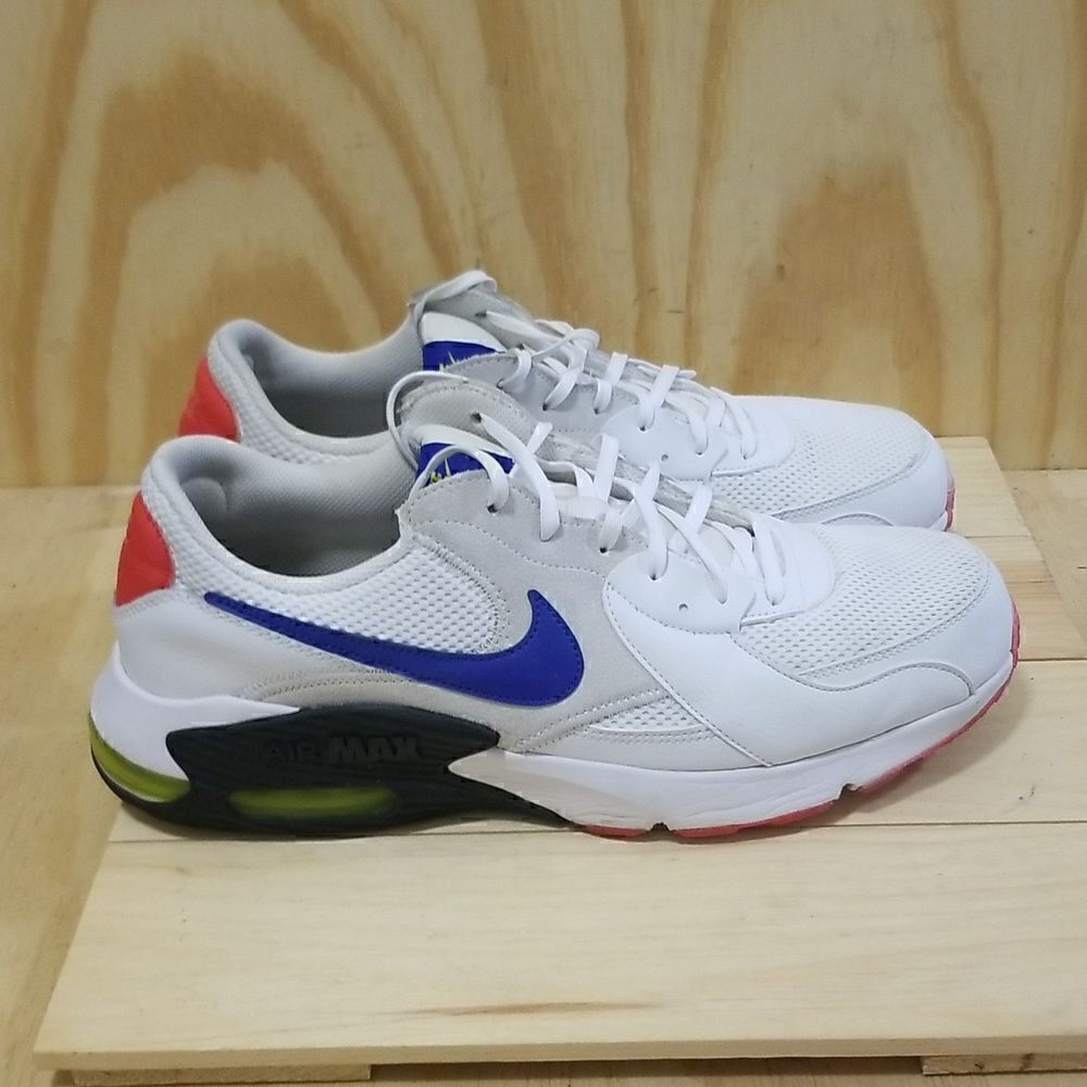 NIKE AIR MAX EXCEE MEN'S SHOES 2019 WHITE BLUE BRIGHT CACTUS SZ- 9 1/2